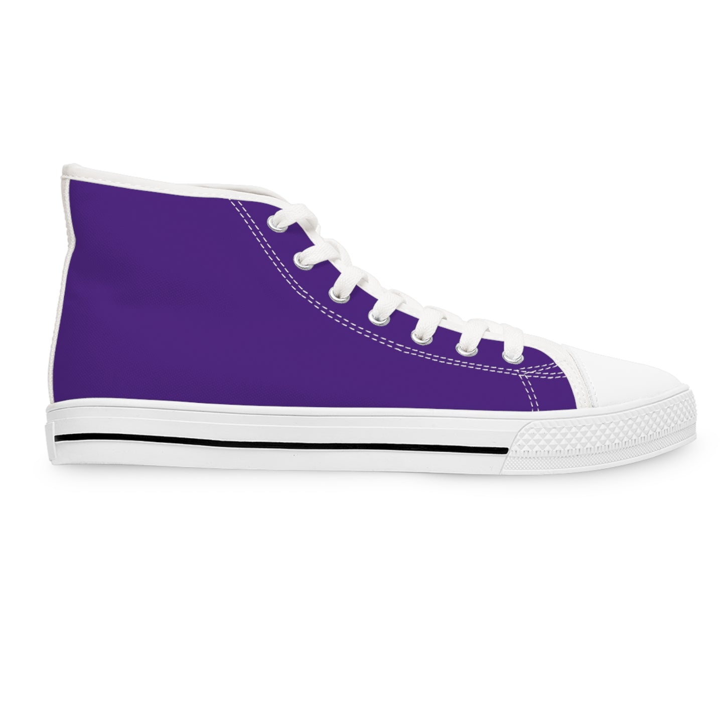 Jolly Jiggling Corgi Women's High Top Casual Purple Canvas Sneakers