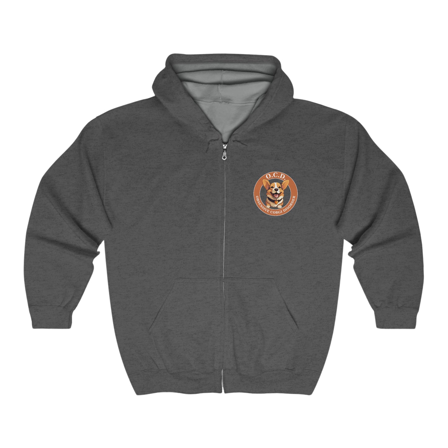 O.C.D. Obsessive Corgi Disorder - Zip Hoodie