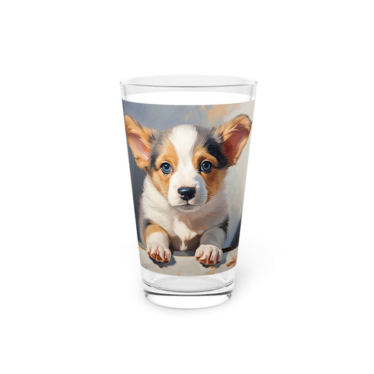 Puppy Portrait - Pint Glass