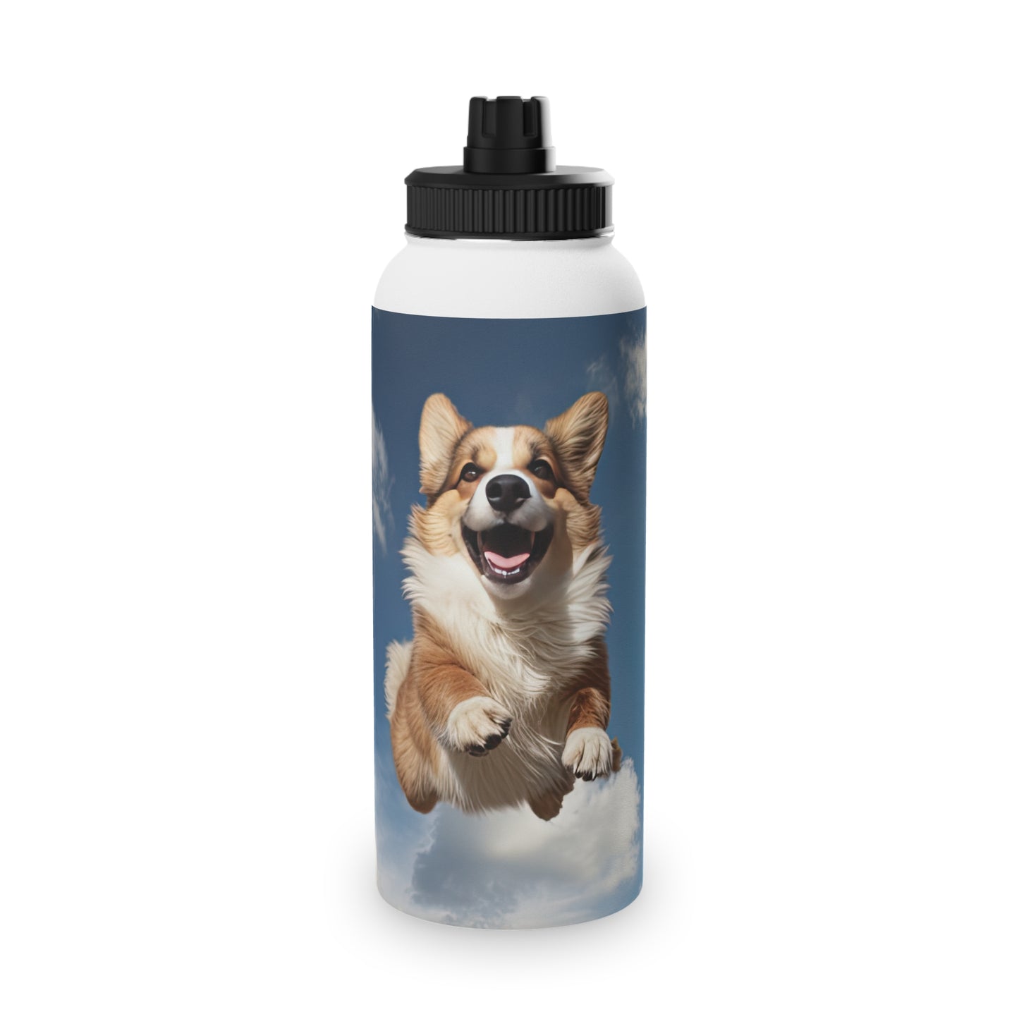 Super Corgi - Water Bottle with Sport Lid