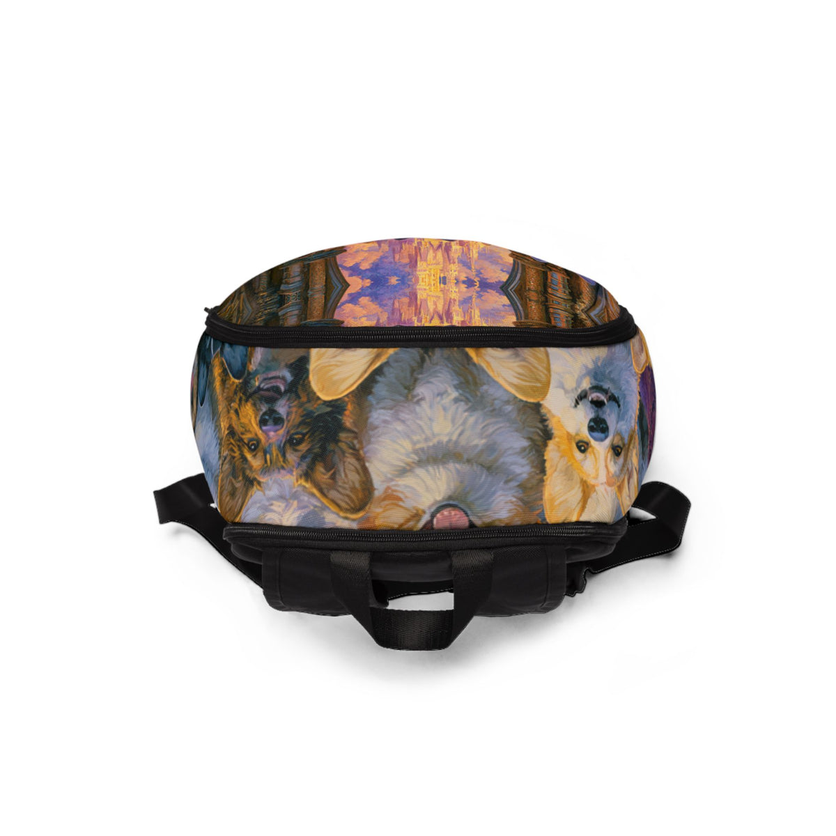 Pearly Gates the Corgis Await Backpack — Heavenly Corgi Rucksack