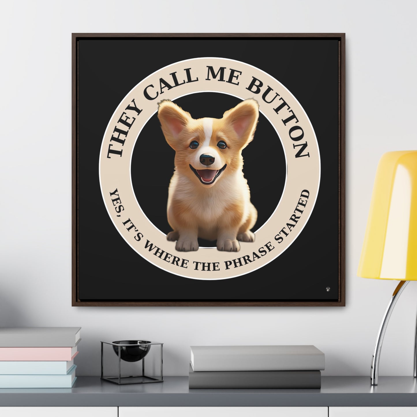 Cute as a Button - Framed on Canvas