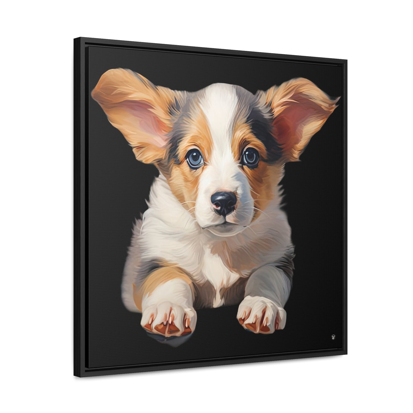 Puppy Portrait - Framed on Canvas