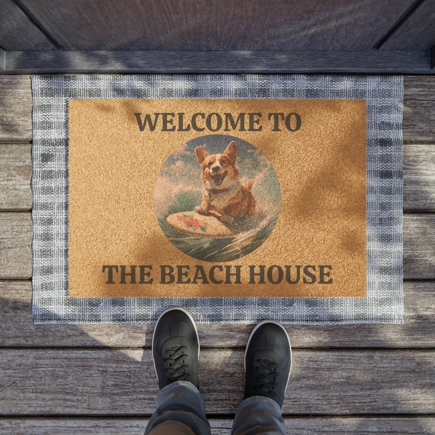 Beach House/Cowabunga Corgi - Doormat