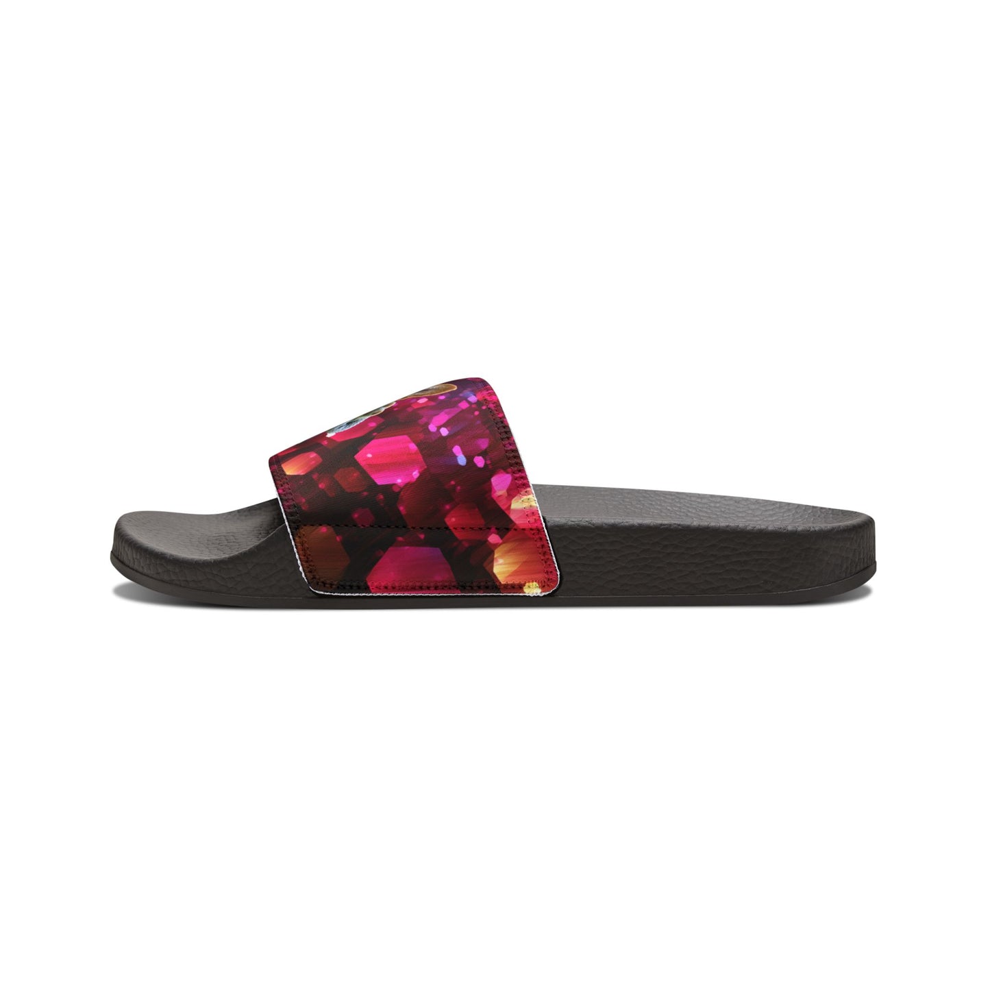 Baby Corgi Space Glitter Men's Casual Slide Sandals - May the Corgi Be With You