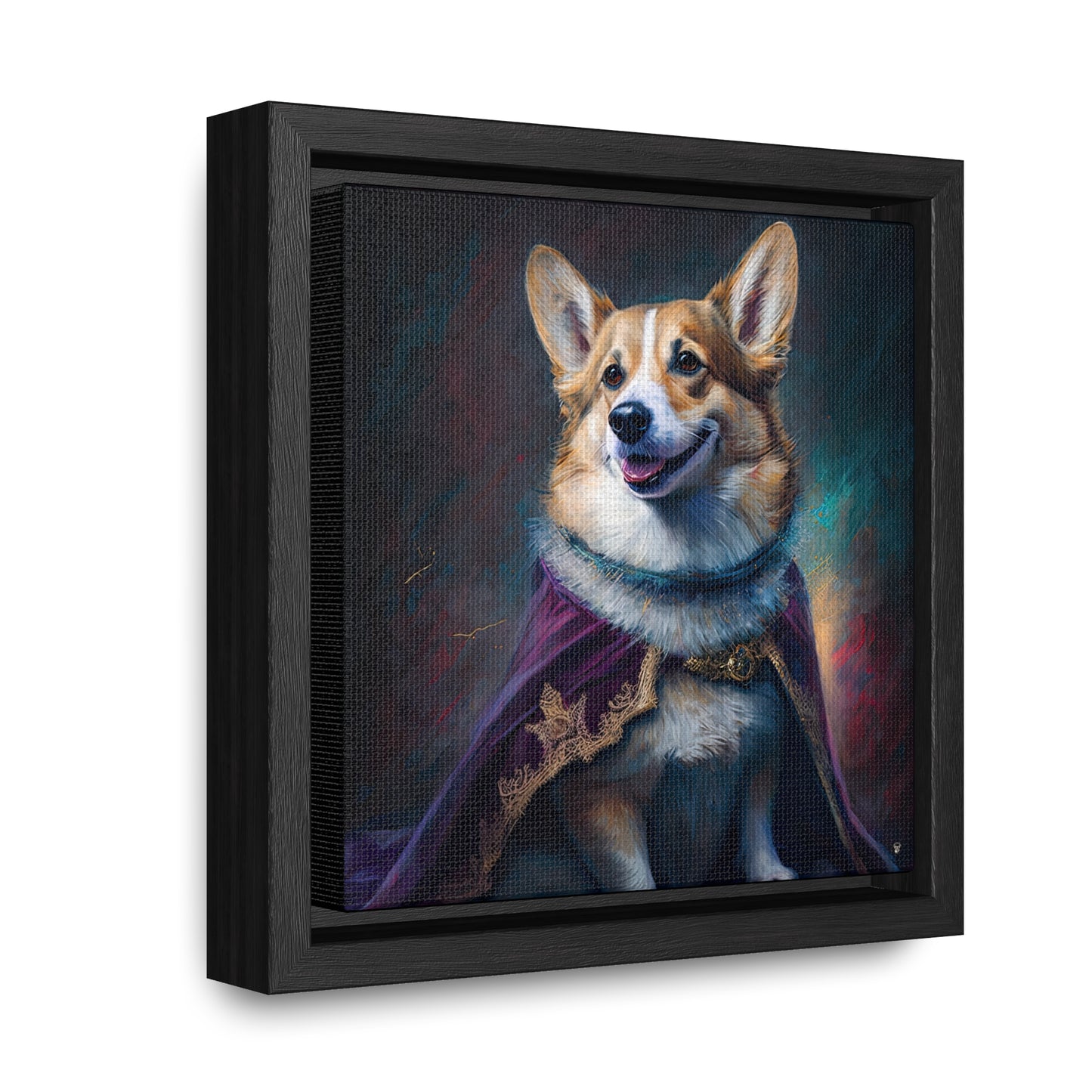 Corgi Royalty - Framed on Canvas
