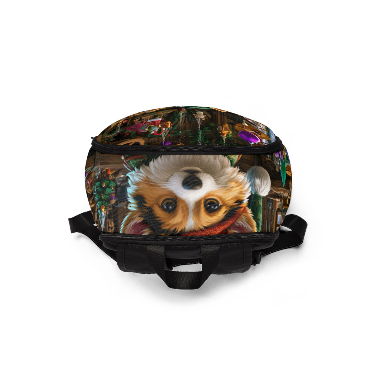 Santa's Little Helper Holiday Elf Backpack — Festive Corgi Rucksack