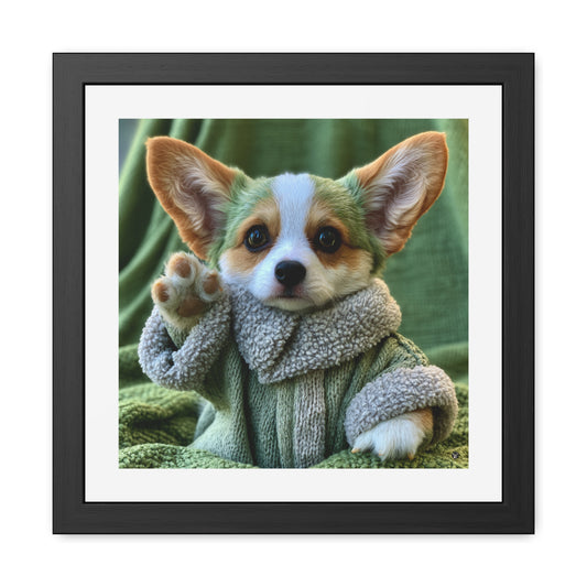 Grogu the Corgi Framed Print