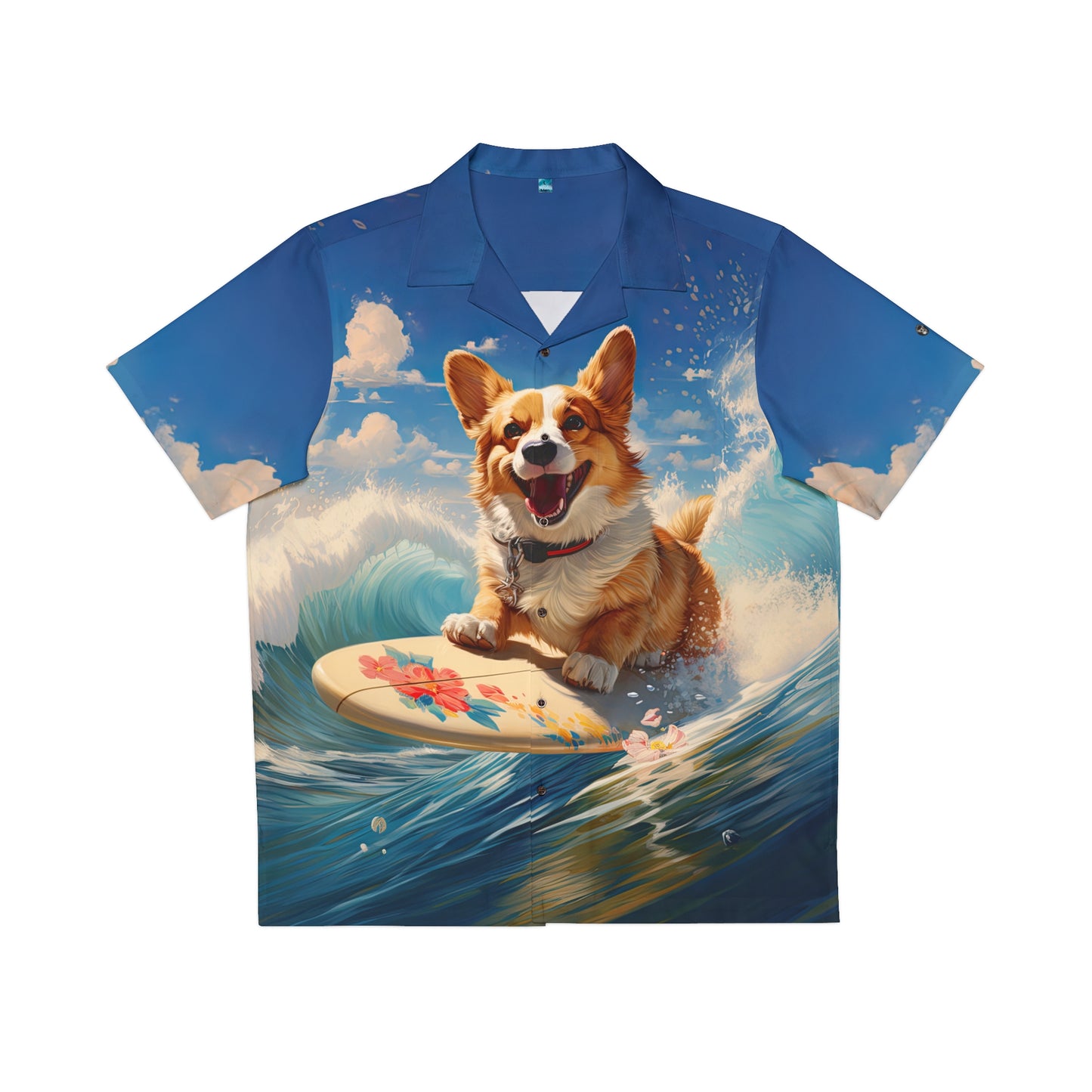 Cowabunga Corgi Hawaiian Shirt