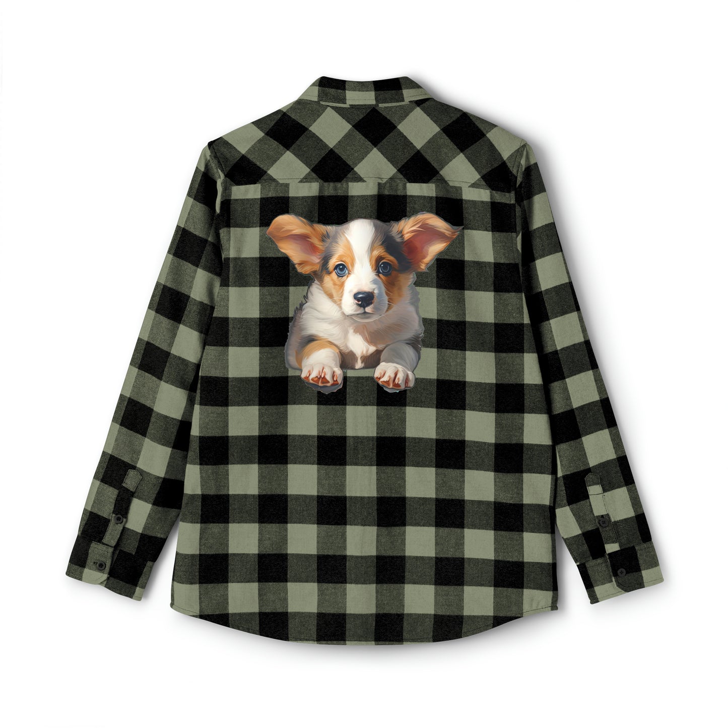 Puppy Portrait - Flannel Shirt