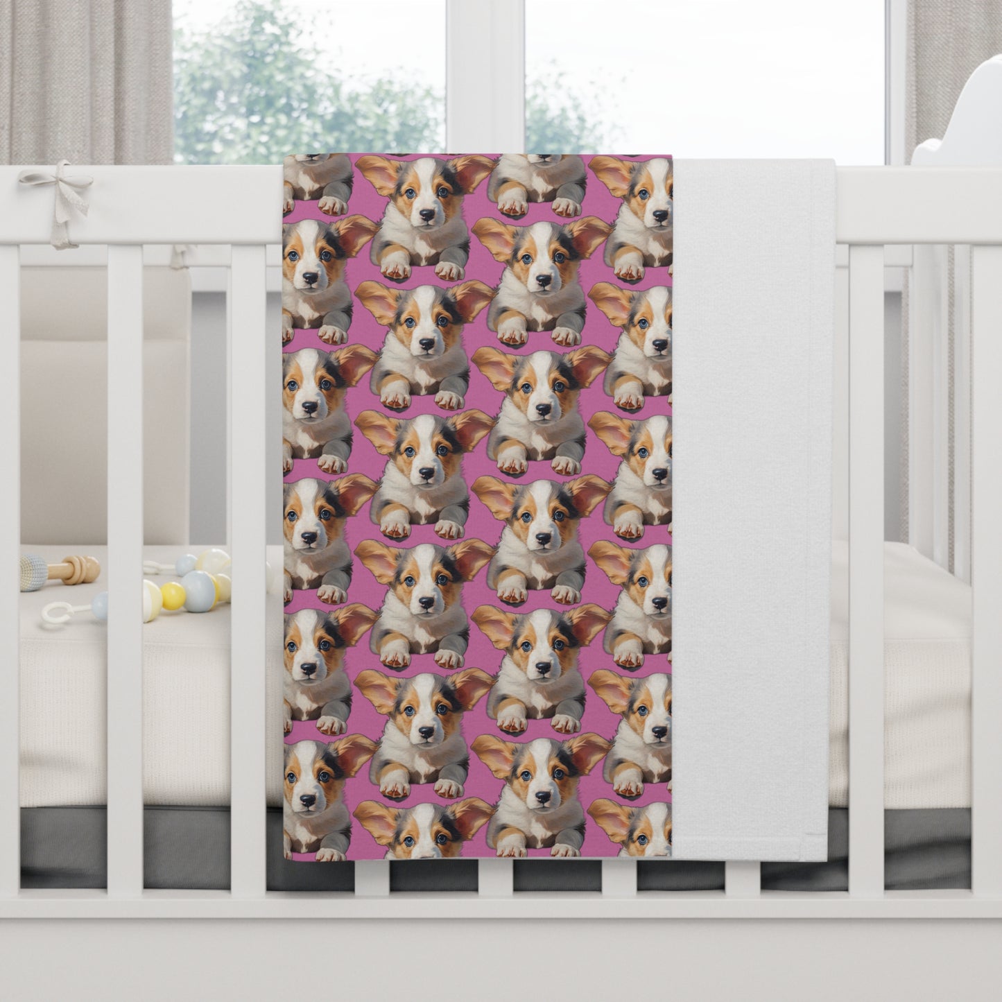 Puppy Portrait Mosaic - Baby Blanket