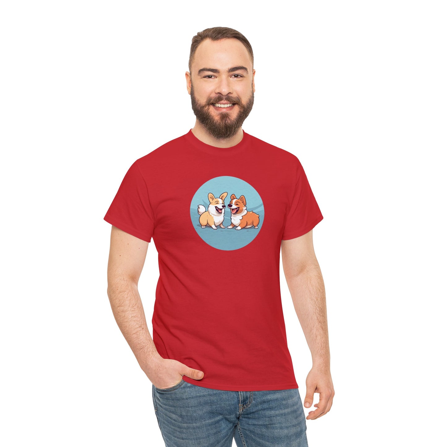 Corgi Couple - Unisex Heavy Cotton Tee