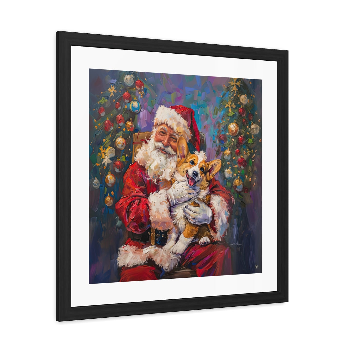 Christmas Corgi Framed Print