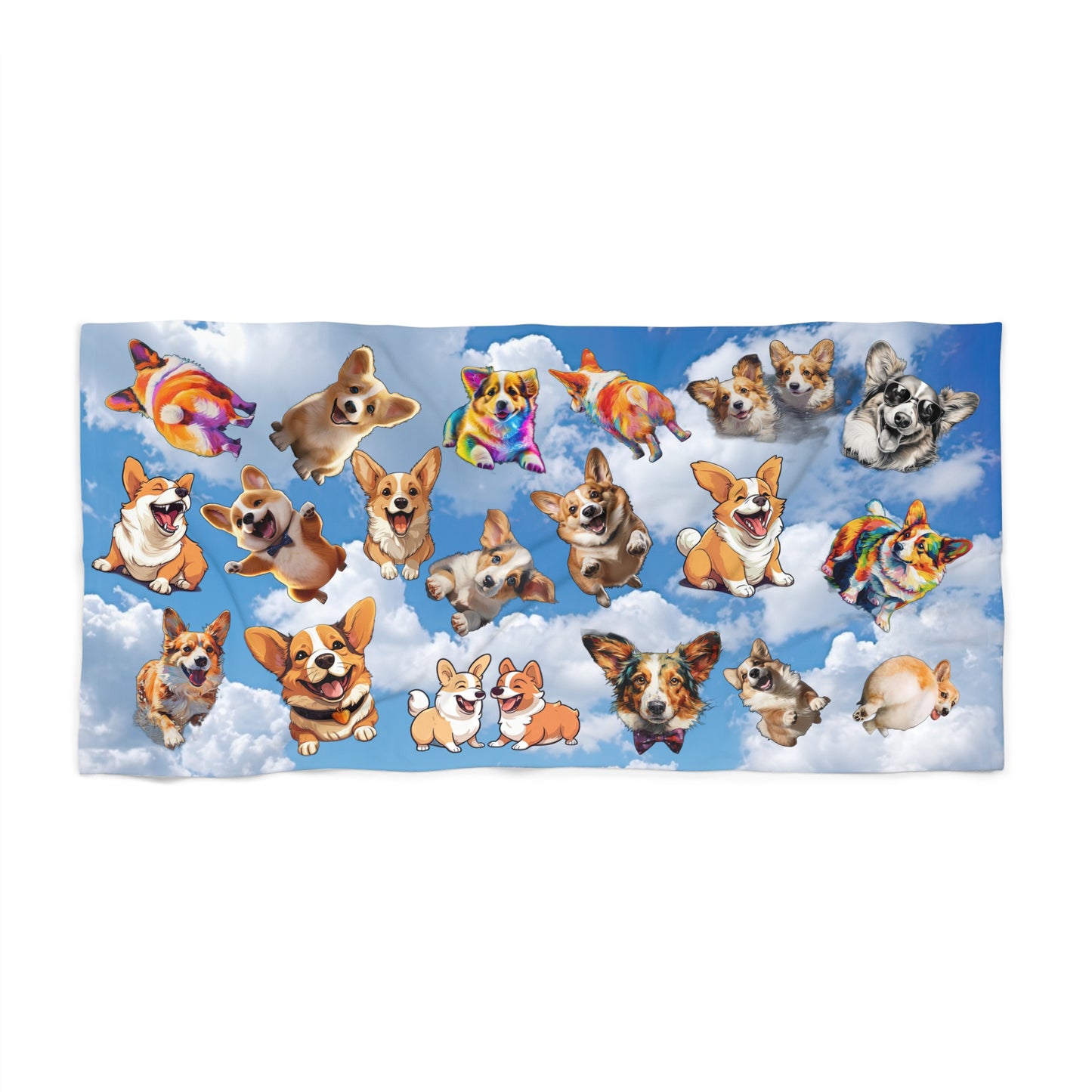 Corgi Puppourri - Beach Towel