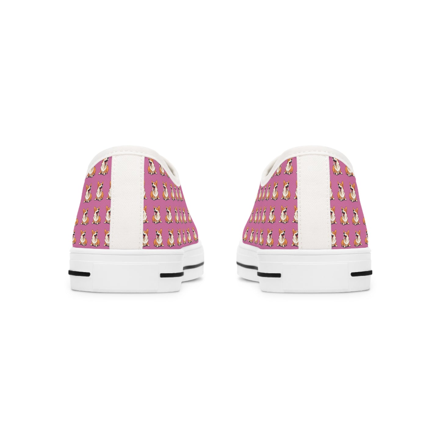 Comical Corgi Mosaic - Women's Low Top Sneakers
