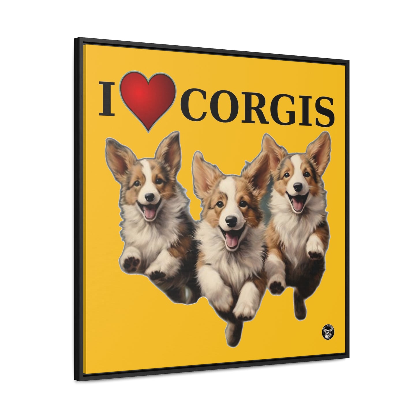 I Heart Corgis - Framed on Canvas