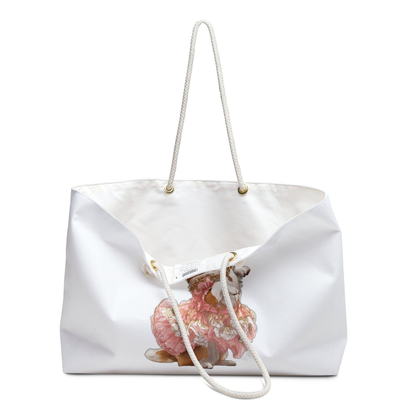 Princess Corgi Royal Weekender Beach Bag – Monarch Themed Corgi Travel Tote