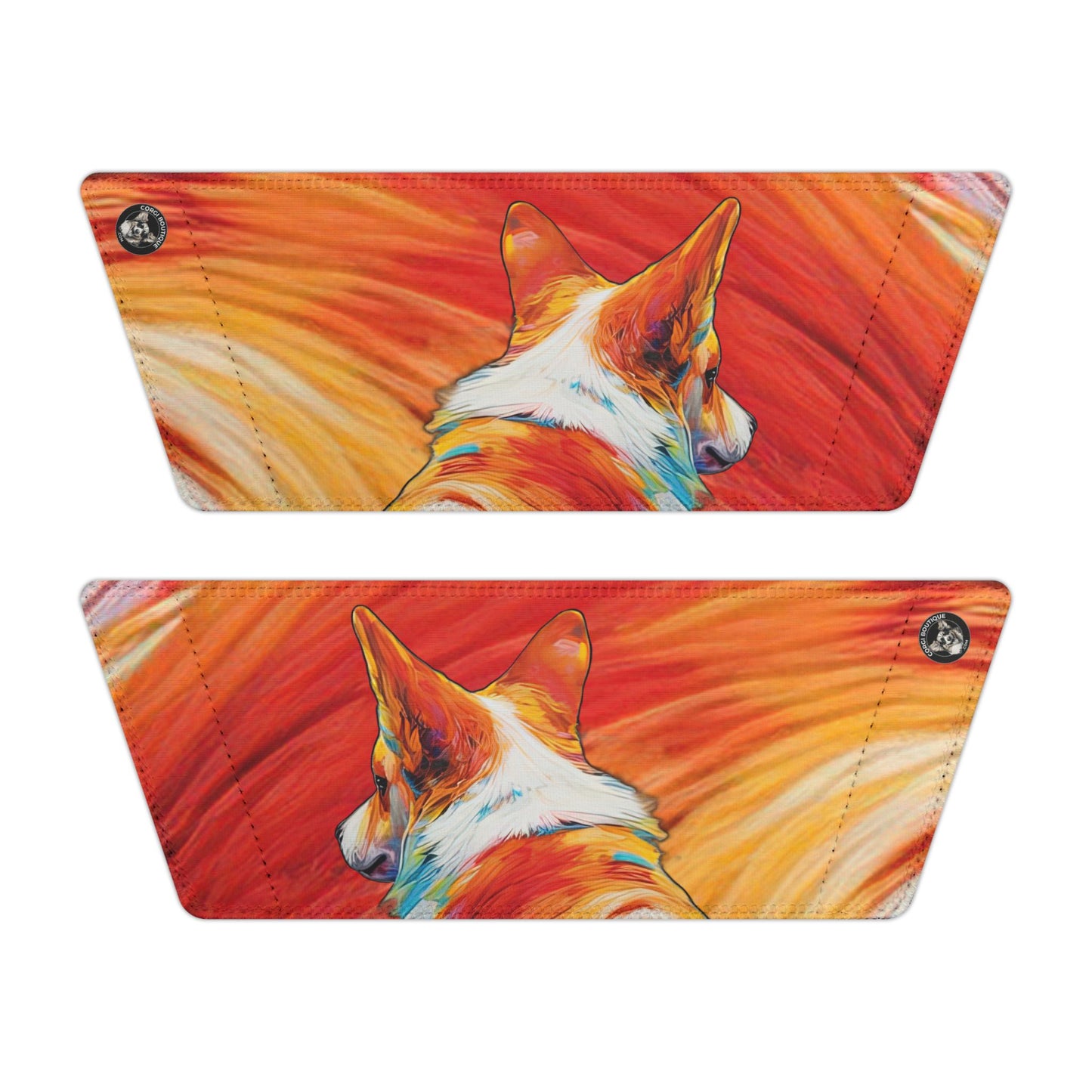 Peekaboo Corgi Vibrant Artistic Women's Casual Slide Sandals - Pool & Beach Slides