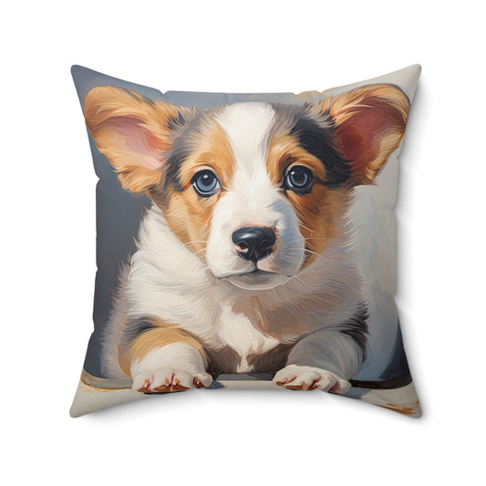 Puppy Poprtrait - Throw Pillow