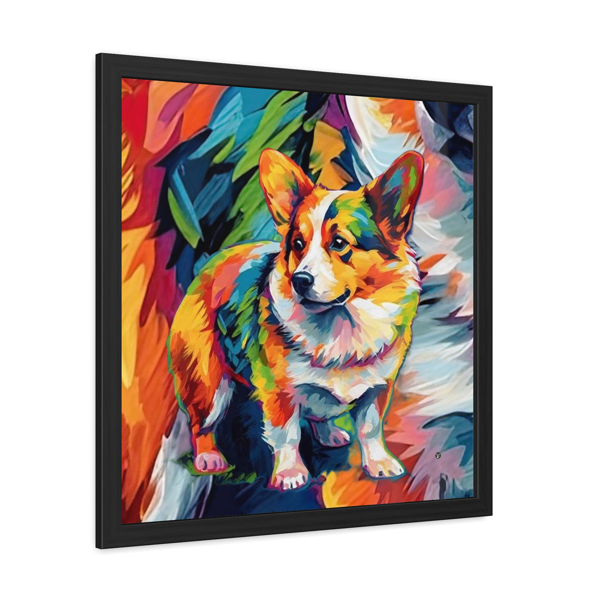Scouter Corgi Watercolor Framed Print