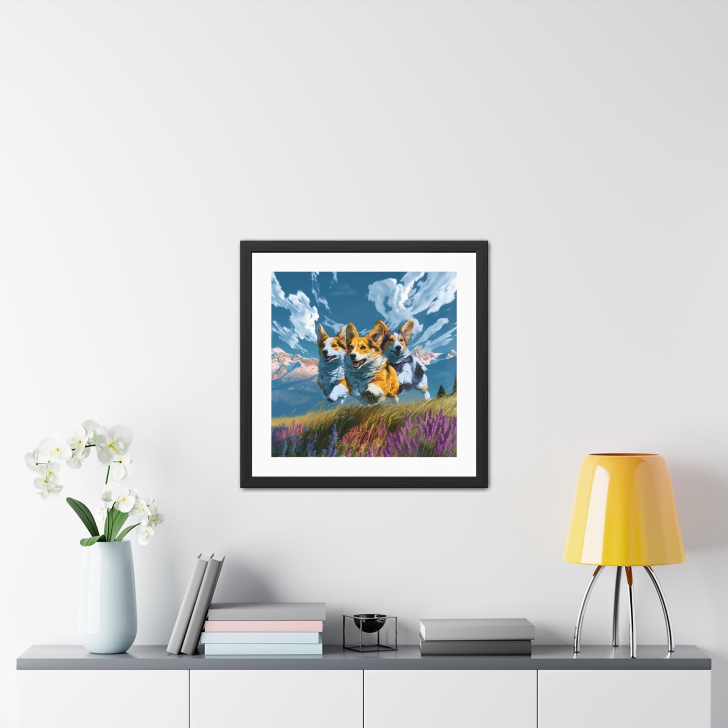 Corgi Racers Framed Print