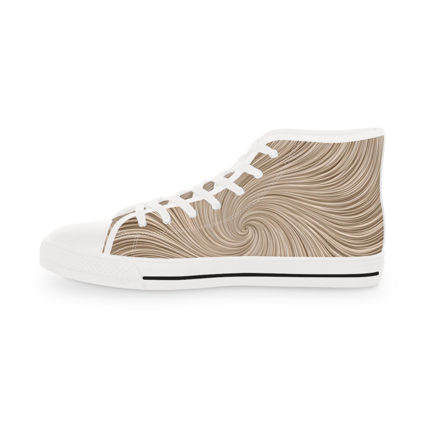 Pembroke Portrait Men's High Top Casual Swirling Tan Sneakers