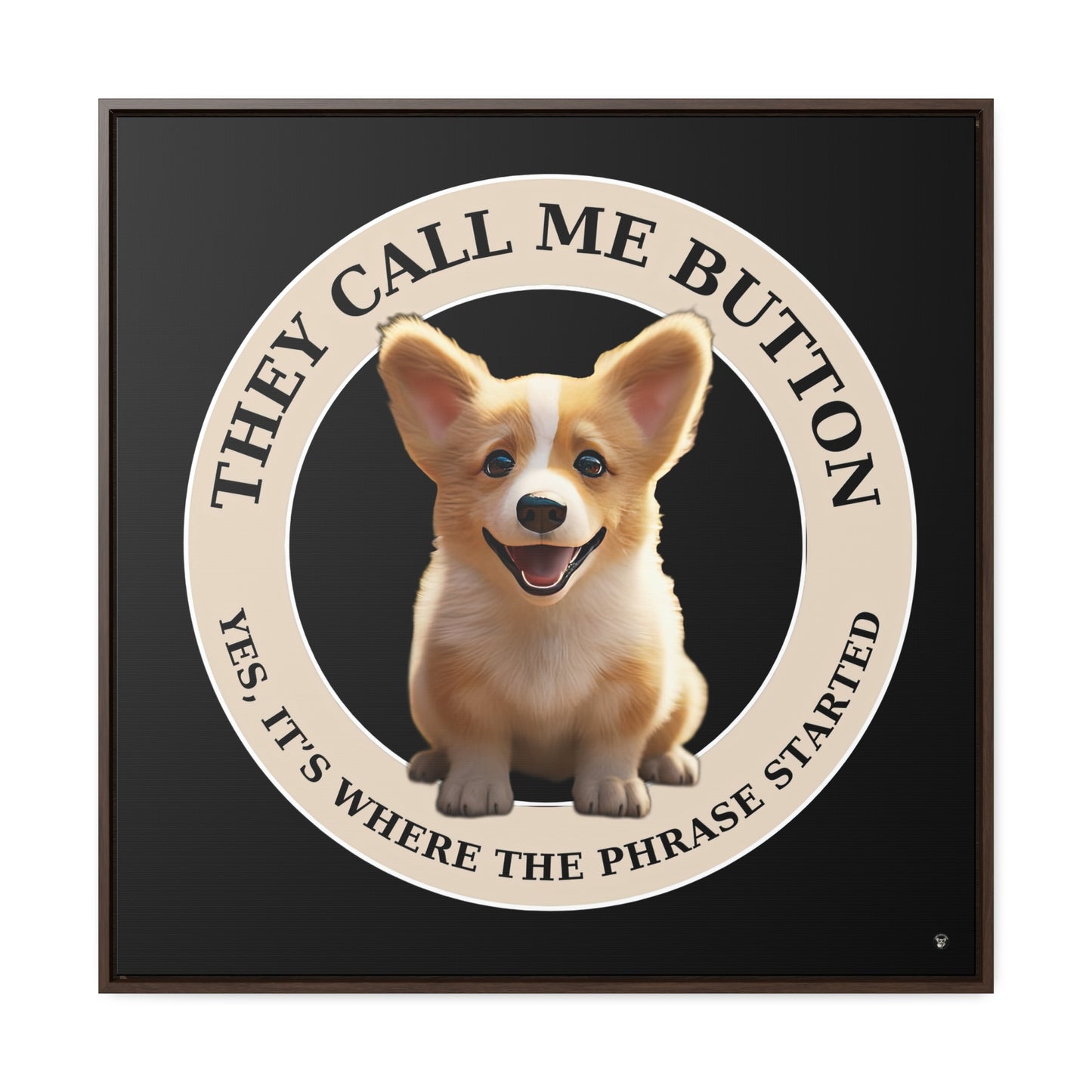Cute as a Button - Framed on Canvas