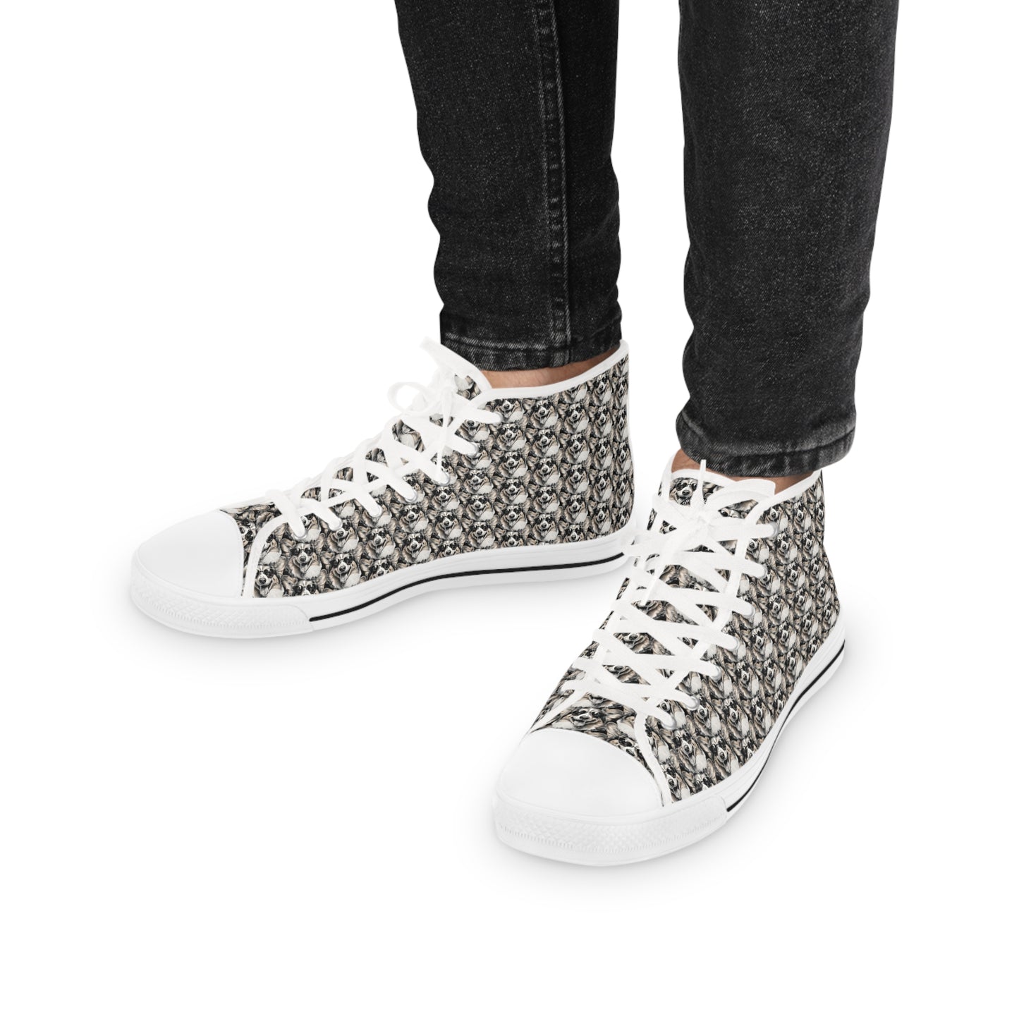 Corgi Cool Mosaic - Men's High Top Sneakers