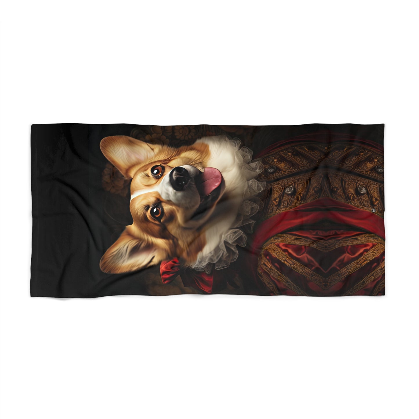 Renaissance Corgi - Beach Towel