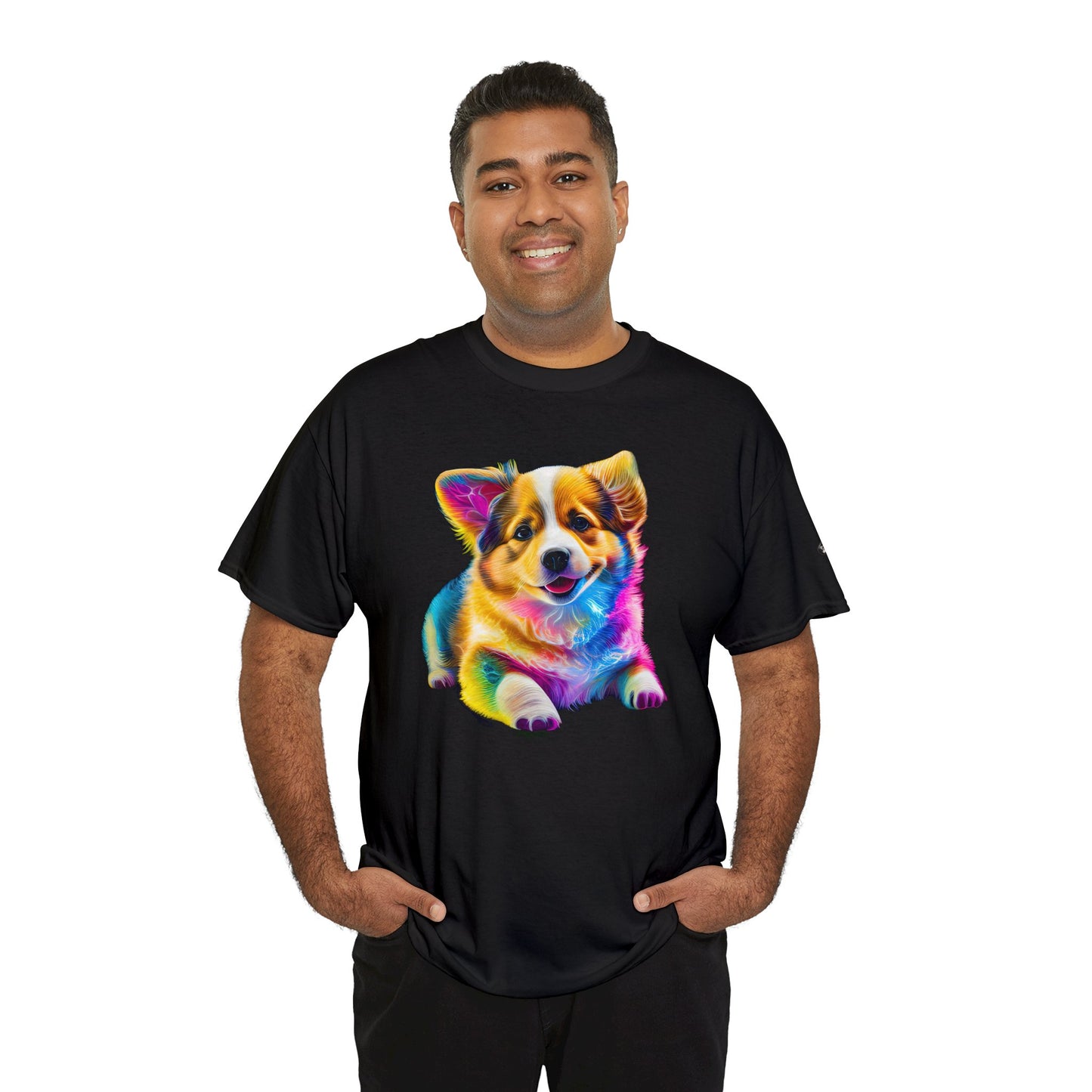 Colorful Corgi - Unisex Heavy Cotton Tee