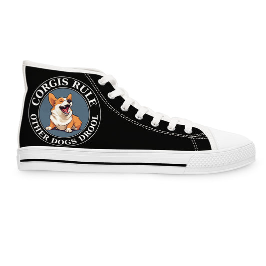 Corgis Rule - Women's High Top Sneakers