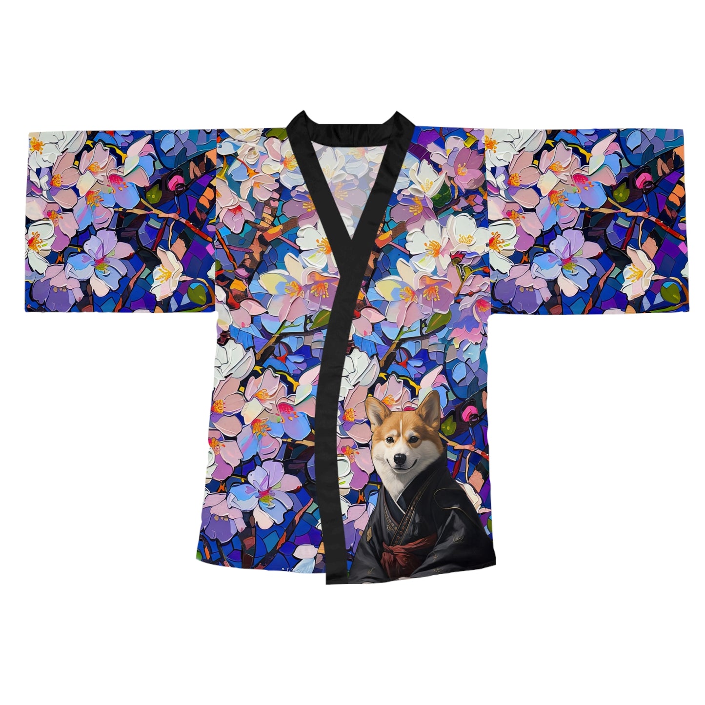Floral Zendog - Kimono Robe