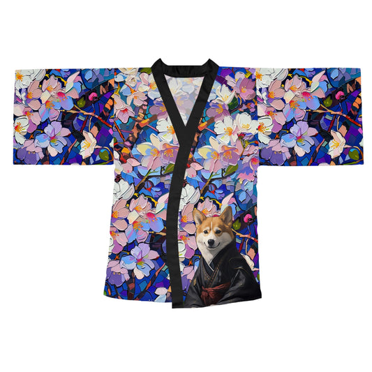 Floral Zendog - Kimono Robe