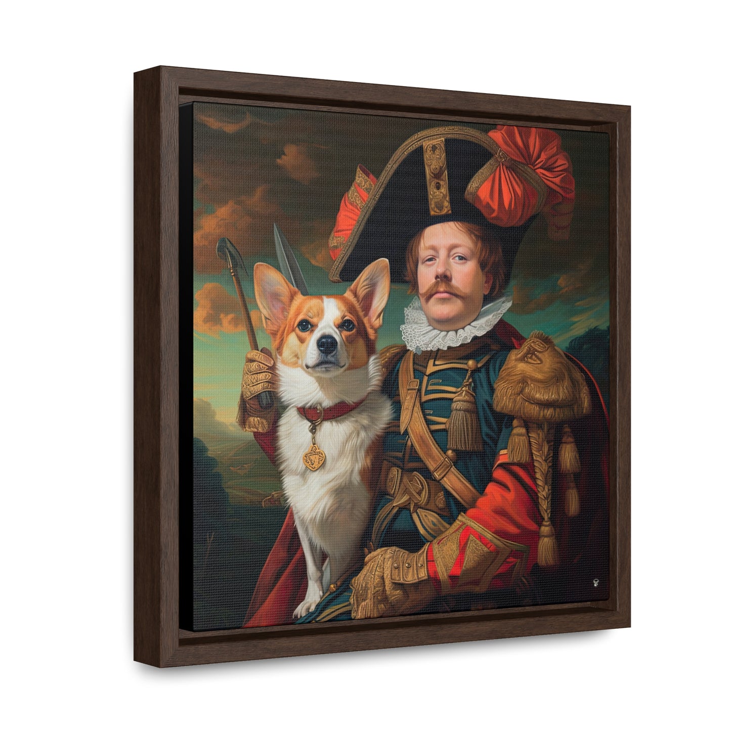 First Royal Corgi - Framed on Canvas