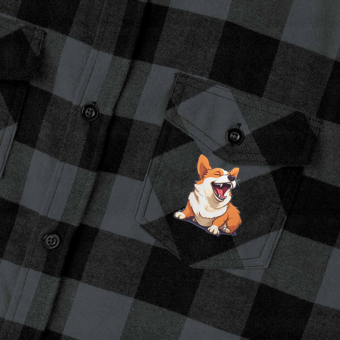 Comical Corgi - Flannel Shirt