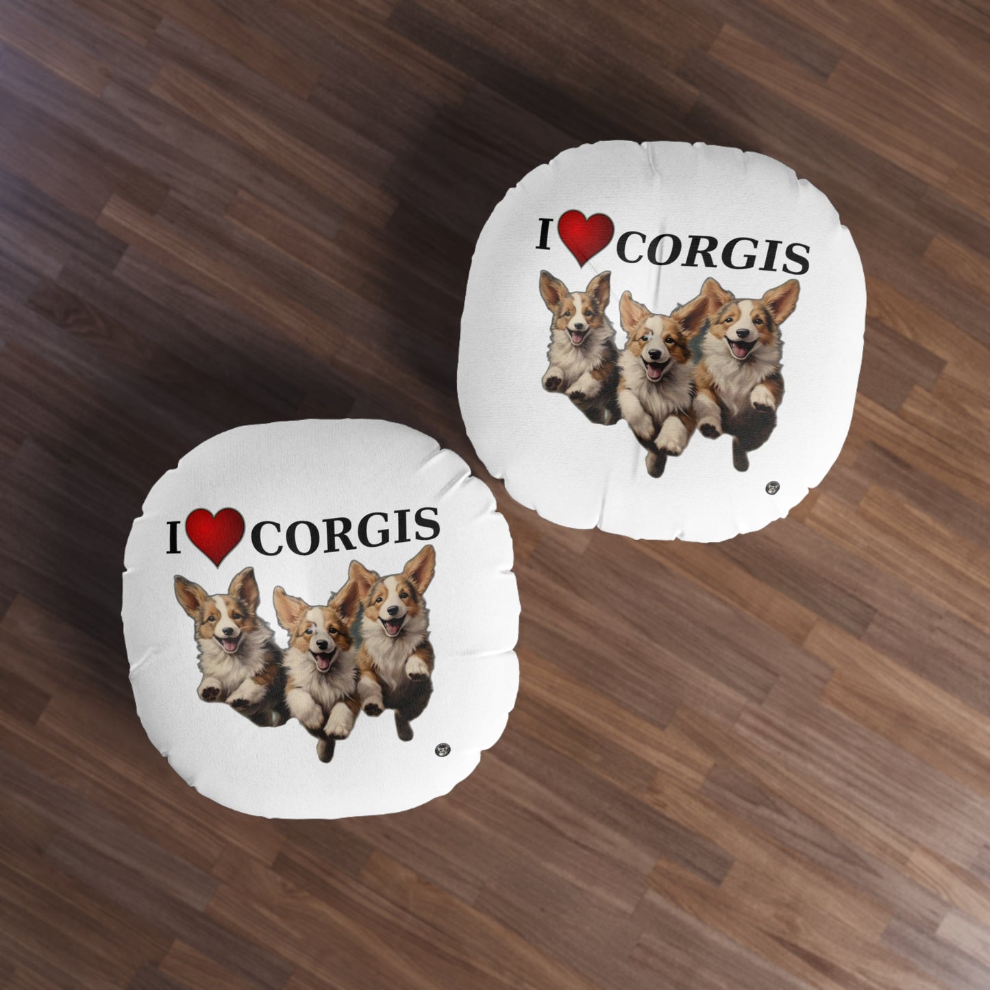 I Heart Corgis in White - Floor Pillow