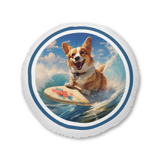 Cowabunga Corgi - Floor Pillow