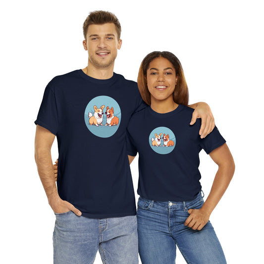 Corgi Couple - Unisex Heavy Cotton Tee