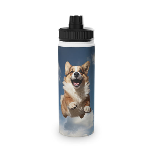 Super Corgi - Water Bottle with Sport Lid