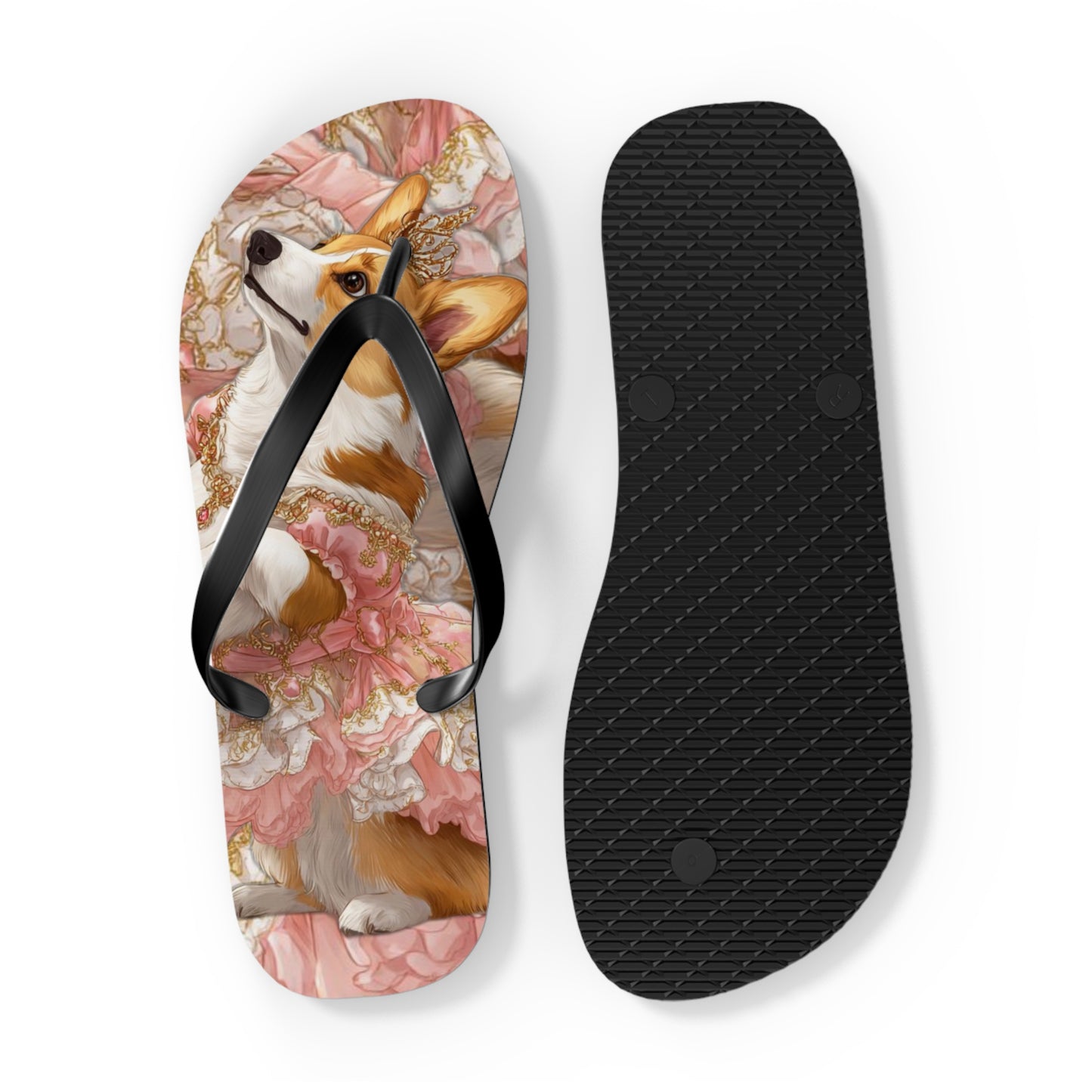Princess Corgi Flip-Flops