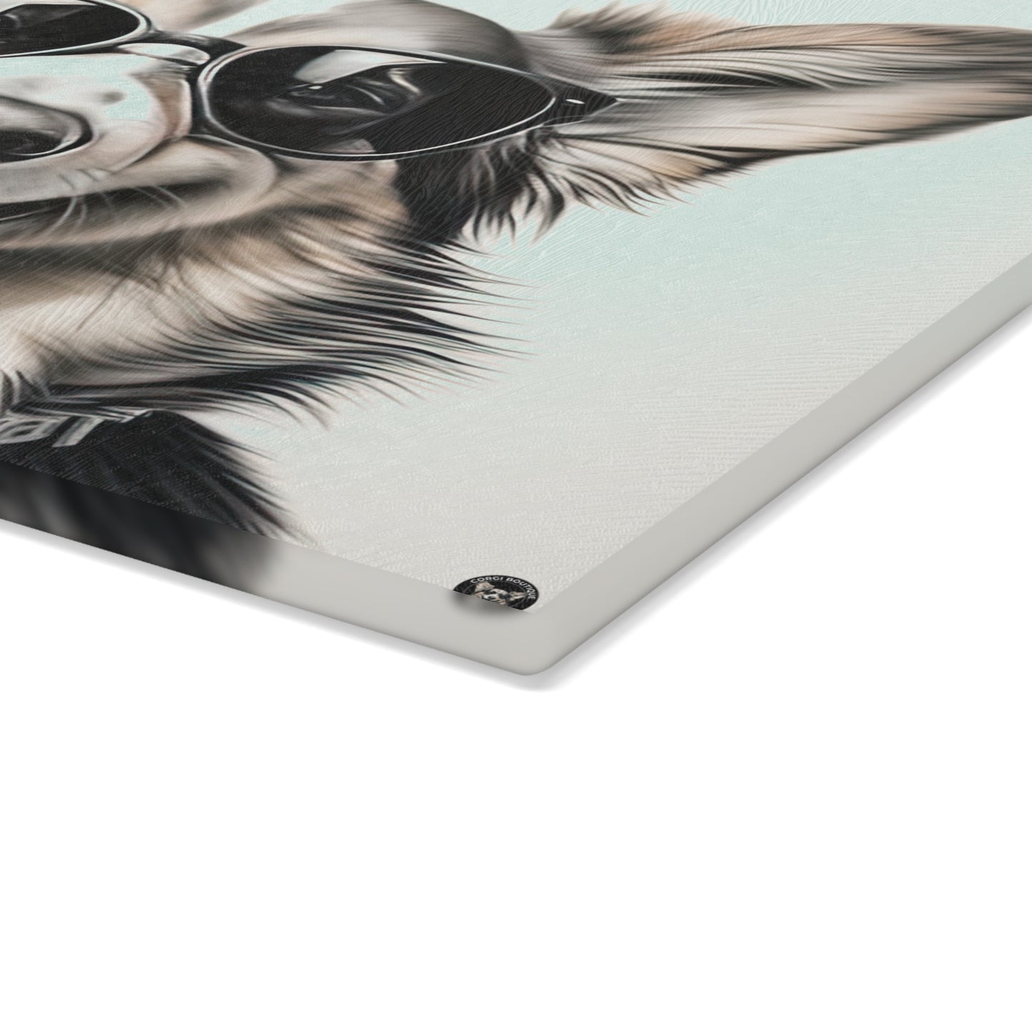 Corgi Cool - Glass Cutting Board