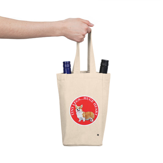 Tiny Legs...Huge Heart - Double Wine Bottle Tote Bag