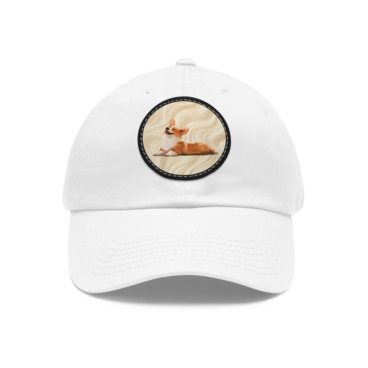 Giddy Sploot Rich Creamy Champagne Corgi Baseball Cap