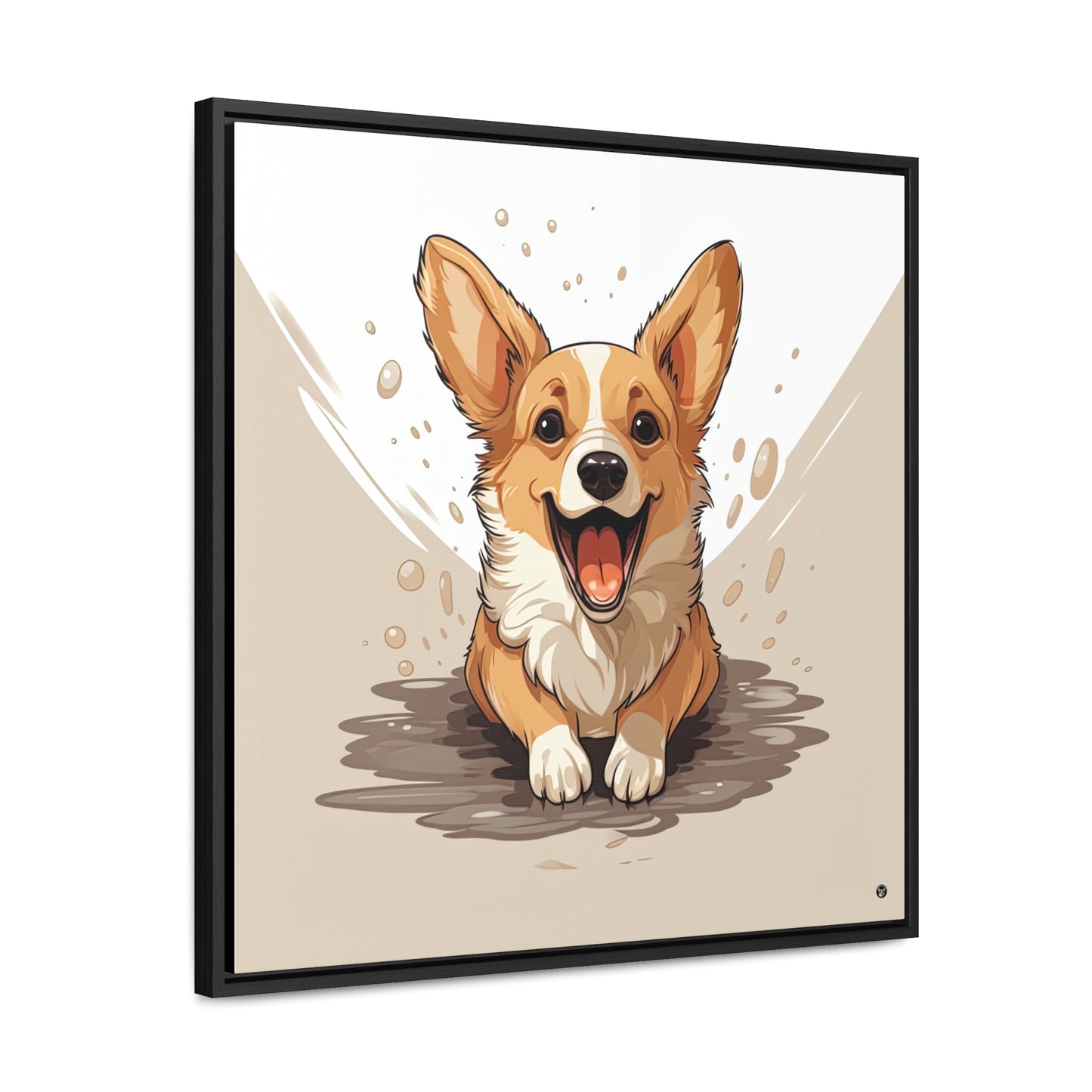 Corgi Cuteness - Framed on Canvas