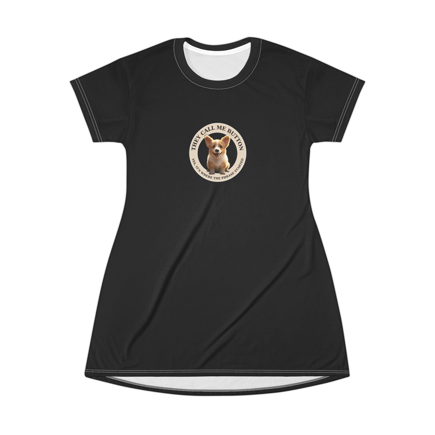 Cute as a Button - T-Shirt Dress
