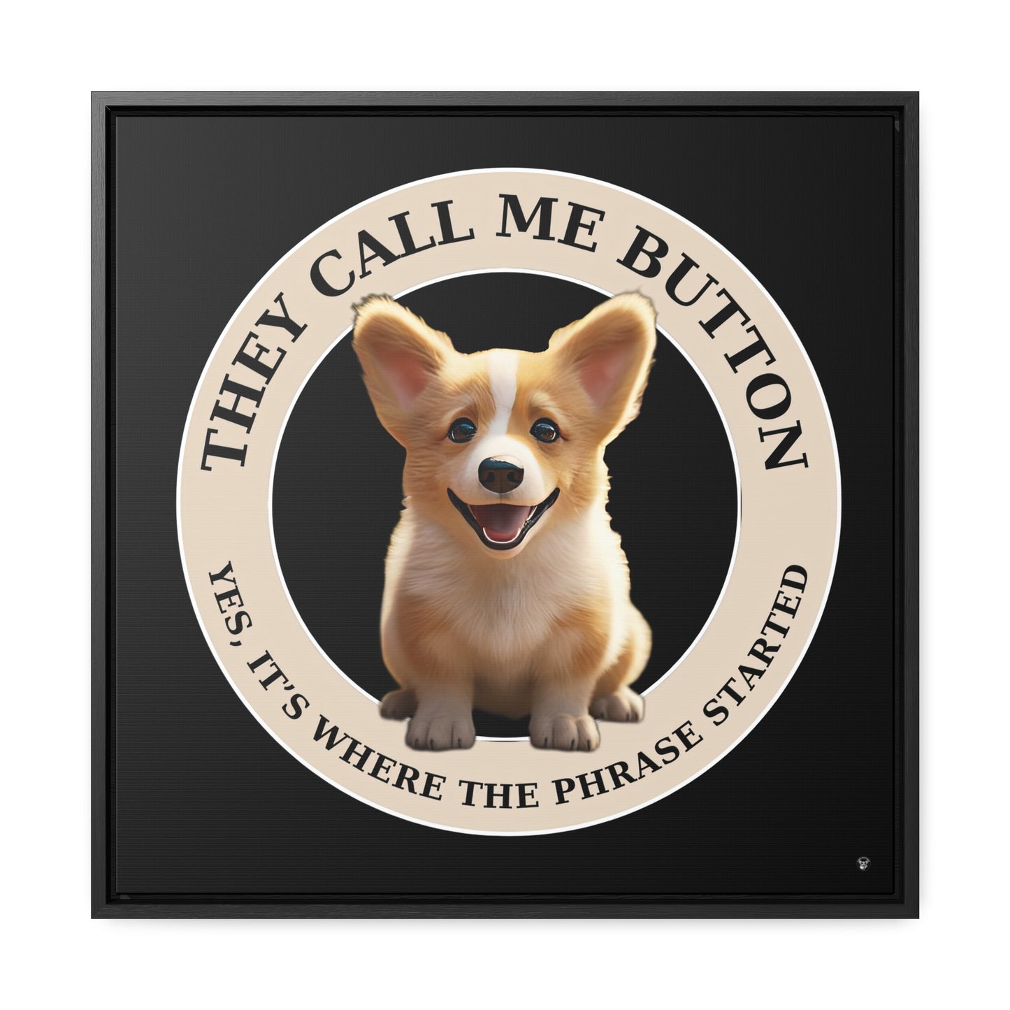 Cute as a Button - Framed on Canvas