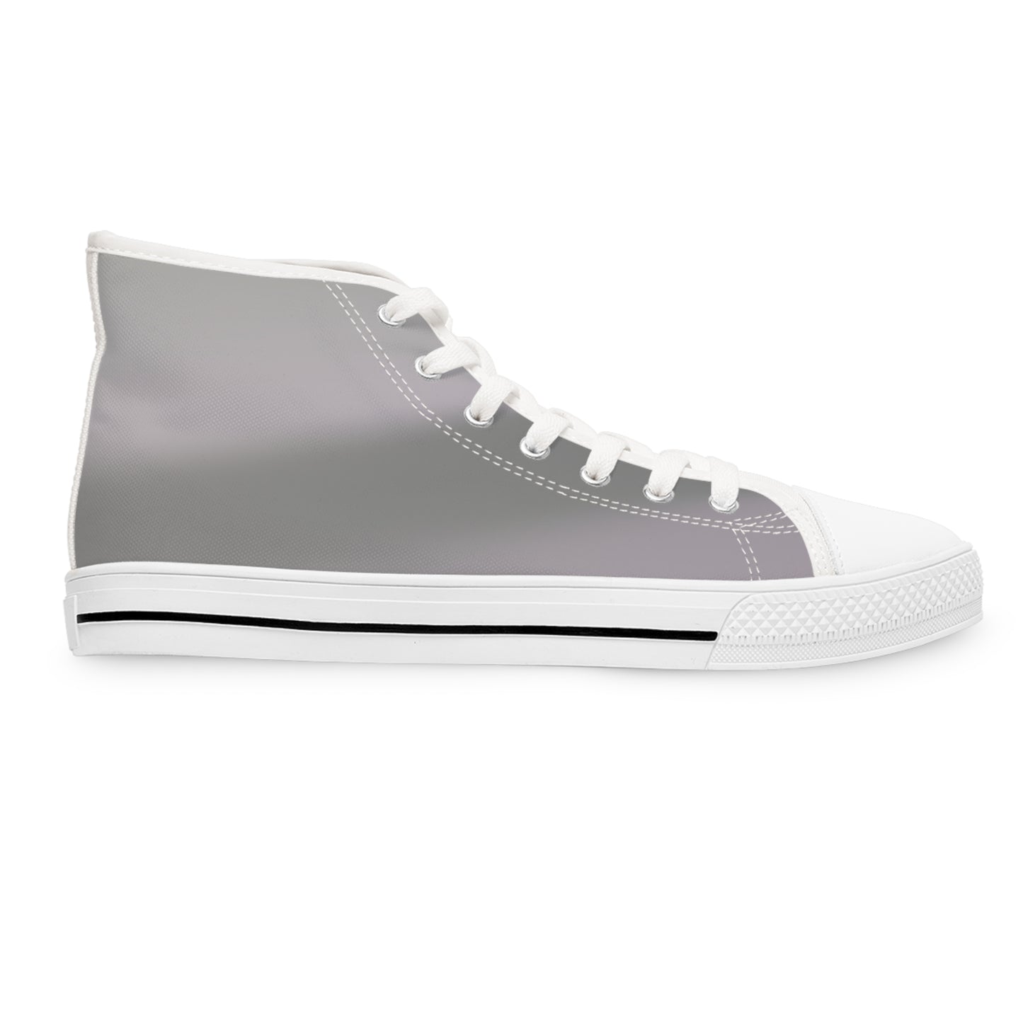 King Pup Cute Corgi Face Women's High Top Casual Gray Canvas Sneakers