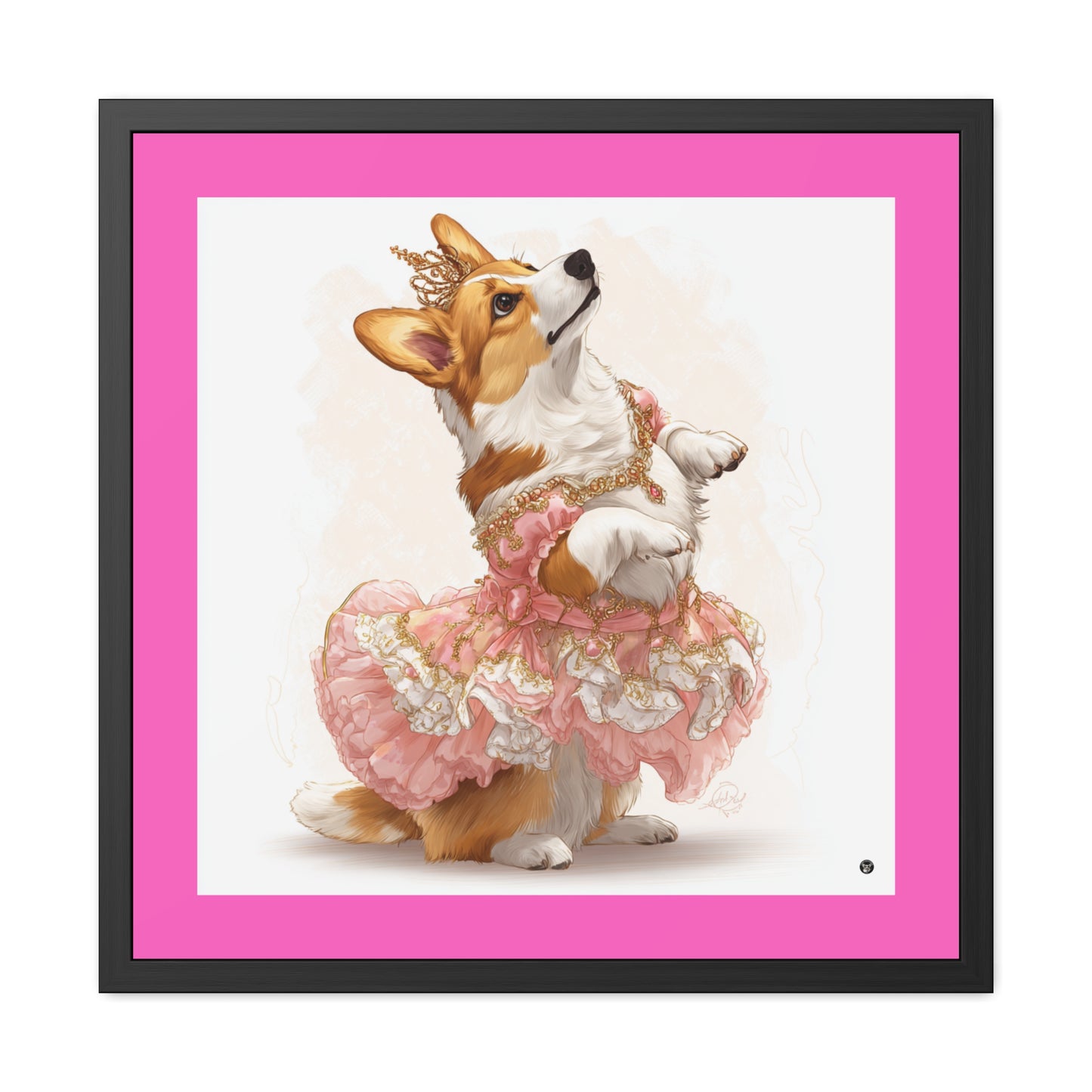Princess Corgi Framed Print