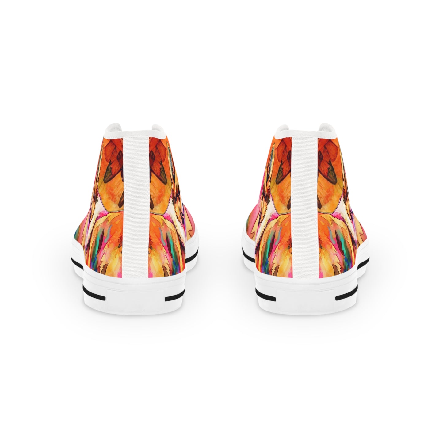 Corgi Pop Art Paint Splash Men's High Top Casual Colorful Canvas Sneakers