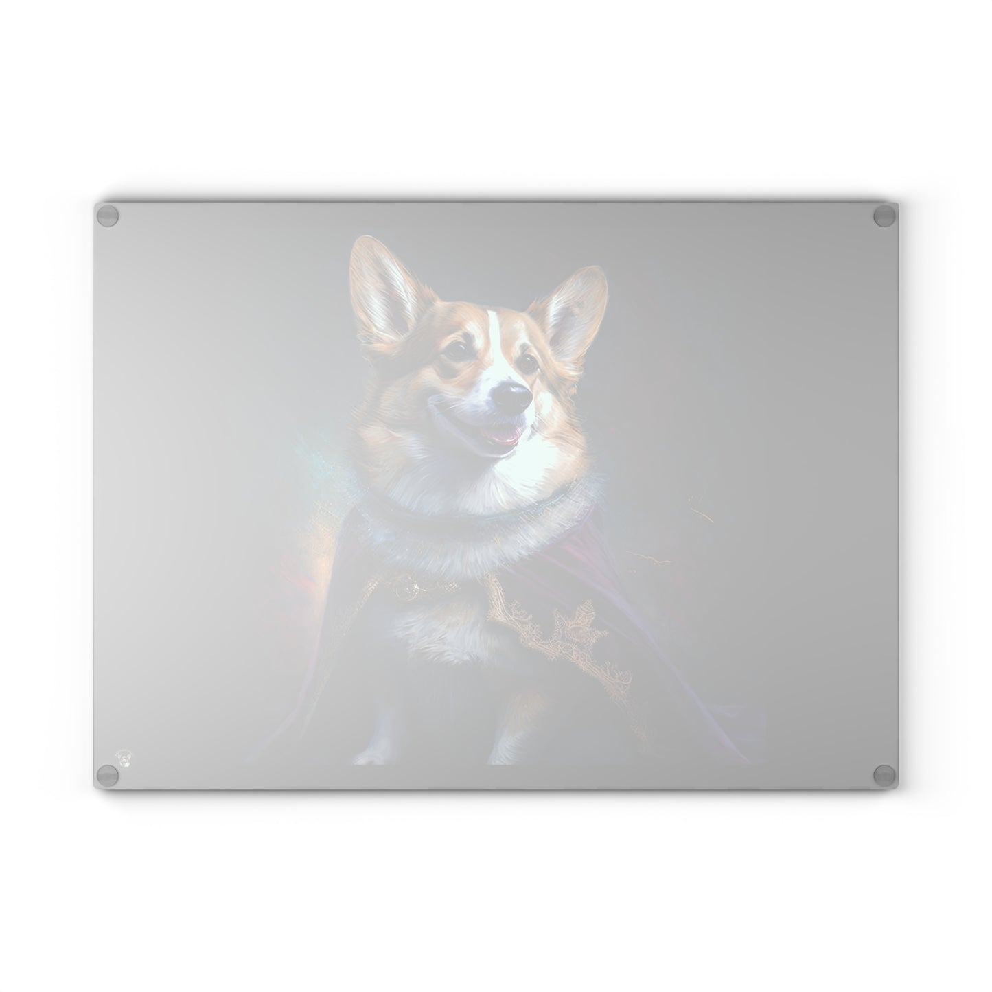 Corgi Royalty - Glass Cutting Board